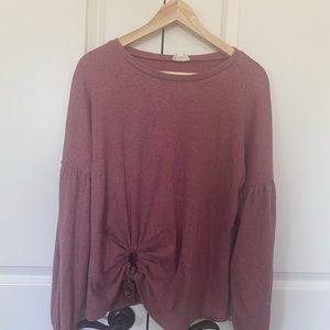 Hem & Thread Mauve Long Sleeve top / L